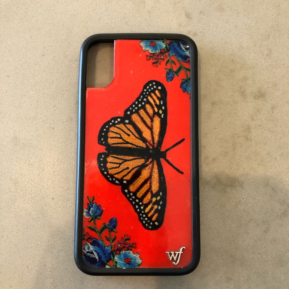 Wildflower Red Butterfly iPhone X Case
